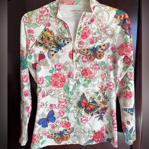 Johnny Was Butterfly Surf Shirt. NWOT never worn. Long Sleeve. Runs very small.